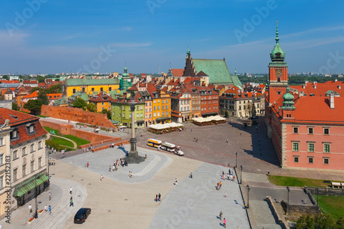 Plakat lato pejzaż kolumna warszawa