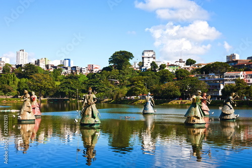 Obraz na płótnie ameryka południowa miasto fontanna brazylia tourismus