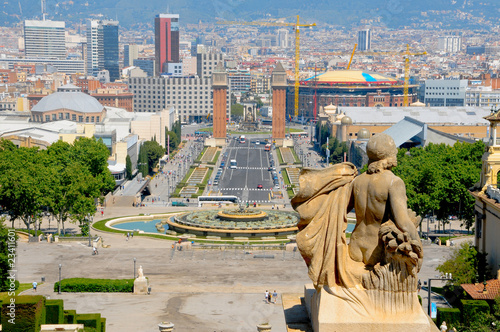 Fototapeta niebo widok europa barcelona hiszpania