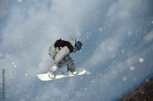 Plakat sport snowboard śnieg