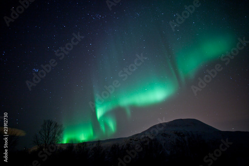 Fotoroleta śnieg galaktyka finlandia natura