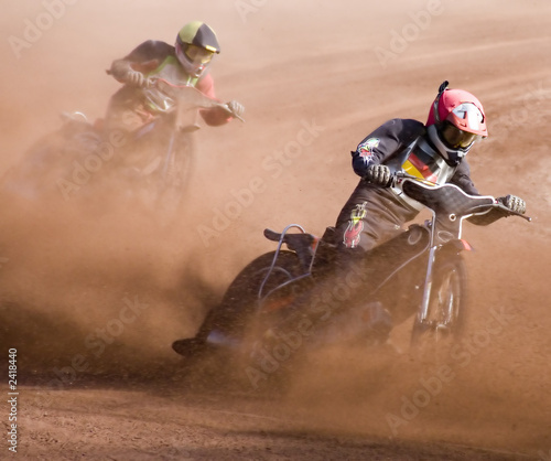 Fototapeta mężczyzna sport rower kurz speedway