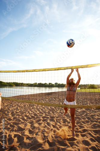 Fotoroleta sportowy lato siatkówka plażowa