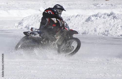 Naklejka motocykl lód śnieg sport wyścigi
