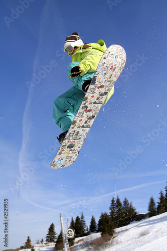 Fotoroleta snowboard narty sport