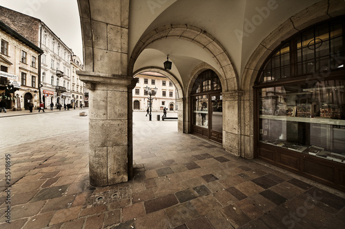 Naklejka kraków rynek architektura witryny polen