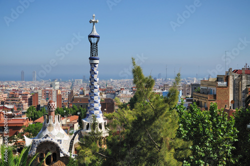 Plakat architektura barcelona europa styl historyczne