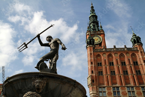 Obraz na płótnie niebo neptun woda architektura lato