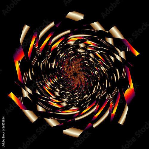 Plakat fraktal abstrakcja wzór spirala