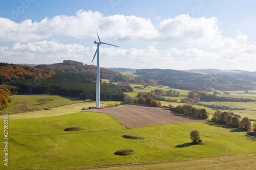 Naklejka eifel natura krajobraz wiatrak