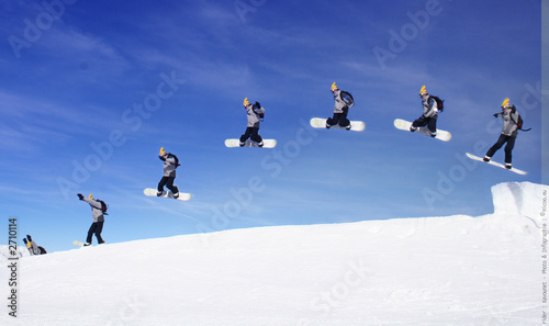 Naklejka narty ruch snowboard