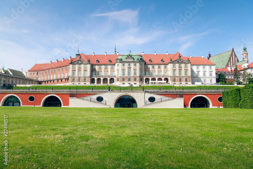 Naklejka stary śródmieście ogród warszawa trawa