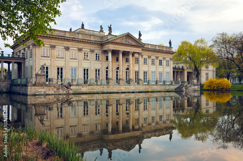 Obraz na płótnie woda architektura stary warszawa pałac