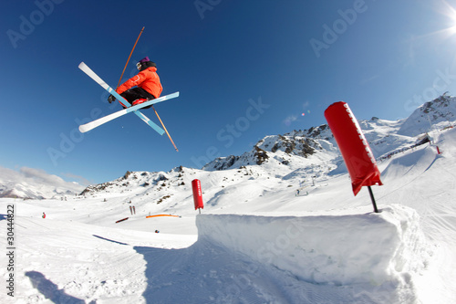 Naklejka narty sport ruch narciarz