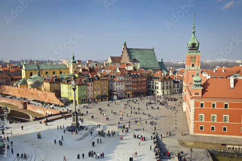 Naklejka warszawa pałac architektura