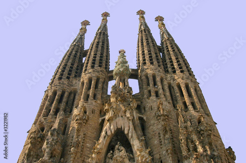 Plakat barcelona architektura niebo hiszpania