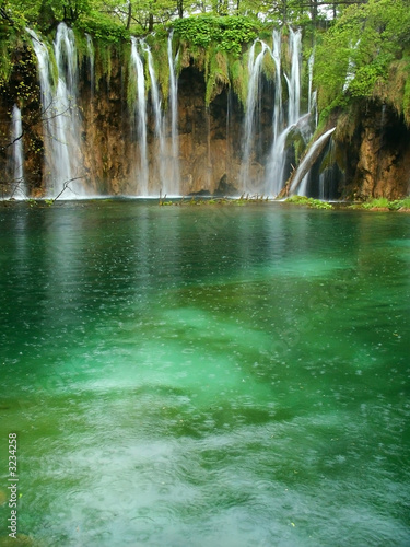 Naklejka woda park kaskada lato