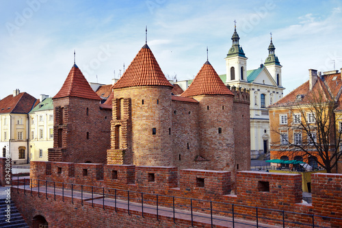 Naklejka śródmieście europa architektura miasto