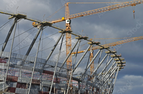 Obraz na płótnie piłka nożna widok stadion warszawa