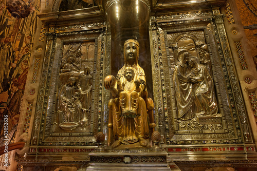 Plakat kościół stary sanktuarium statua barcelona