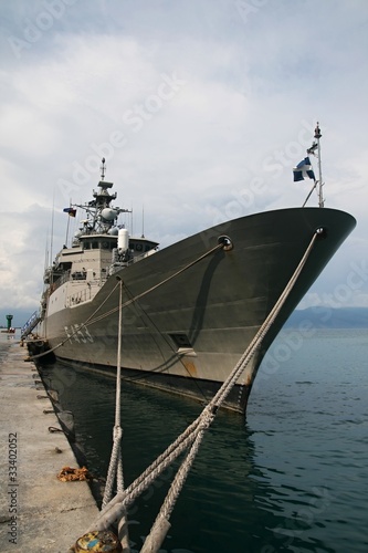 Naklejka morze łódź okręt wojenny