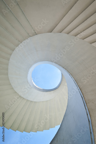 Plakat spirala stary perspektywa architektura