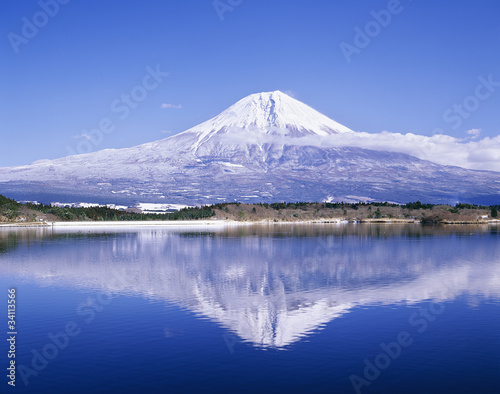 Fototapeta krajobraz jezioro niebo woda japonia