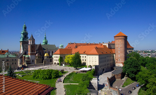 Plakat kraków wieża wieża kościelna bazylika dzwonnica