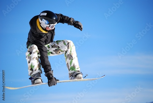 Fotoroleta lekkoatletka snowboard sport góra alpy