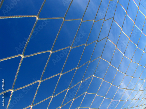 Obraz na płótnie piłka nożna piłka niebo strażnik niebieski