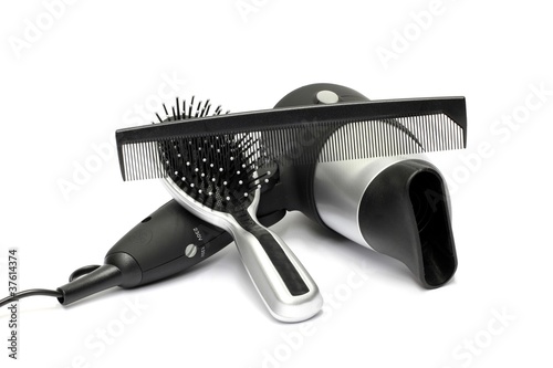 Plakat zakład fryzjerski moda nożyczki knot narzędzie