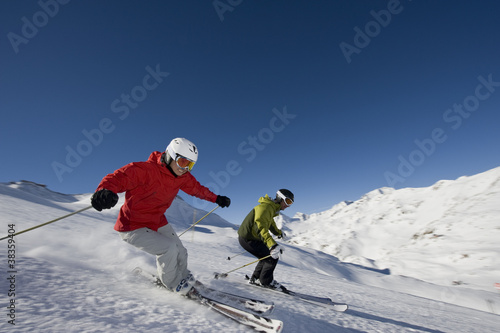 Naklejka sport góra mężczyzna śnieg