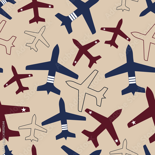 Plakat nowoczesny sztuka lotnictwo samolot