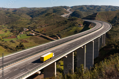 Plakat autostrada droga most