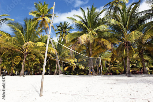 Obraz na płótnie siatkówka słońce tropikalny karaiby piłka