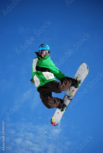 Fotoroleta góra snowboard śnieg sport