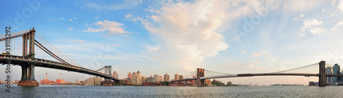 Plakat amerykański śródmieście nowy jork brooklyn