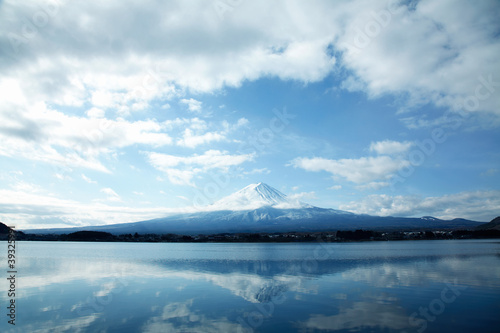 Naklejka fuji śnieg ładny błękitne niebo japoński