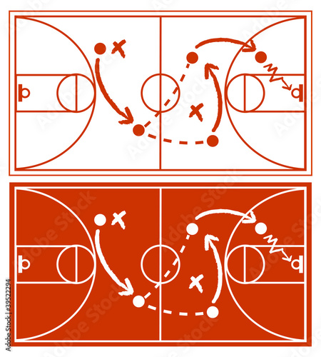 Obraz na płótnie pole koszykówka sport strategiczne wektor