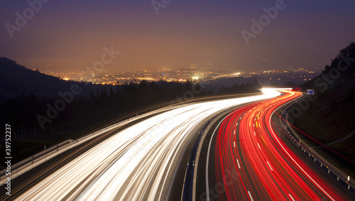 Fototapeta samochód pejzaż zmierzch niebo