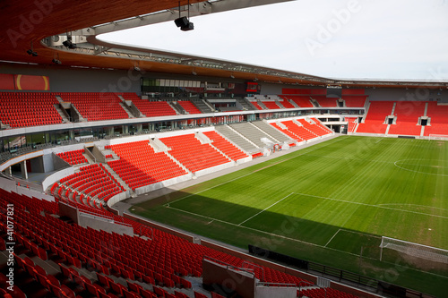 Obraz na płótnie trawa stadion piłka nożna sport krzesło