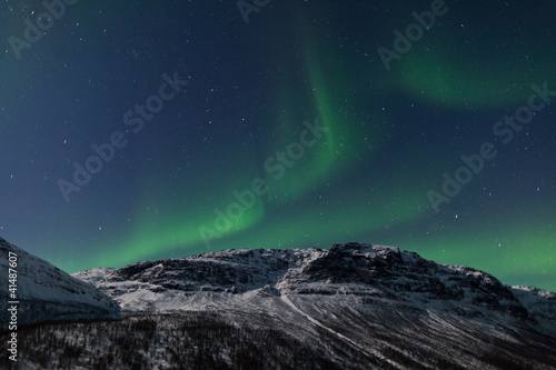 Plakat natura norwegia morze północ bezdroża