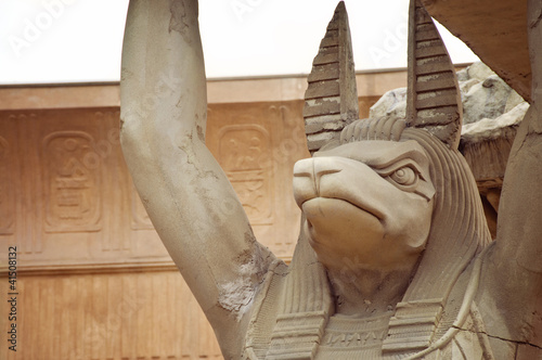 Naklejka stary król afryka egipt statua