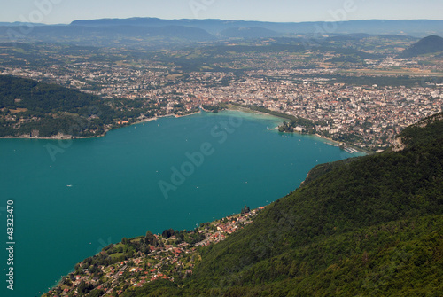 Naklejka alpy góra jęzioro annecy