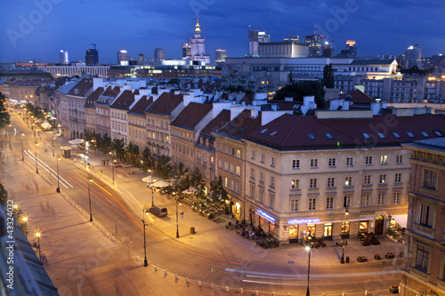 Obraz na płótnie samochód nowoczesny warszawa ruch niebo