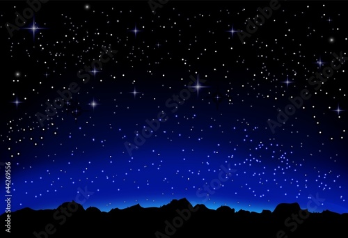 Plakat galaktyka noc wszechświat niebo