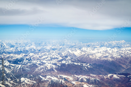Fototapeta widok dolina natura śnieg niebo