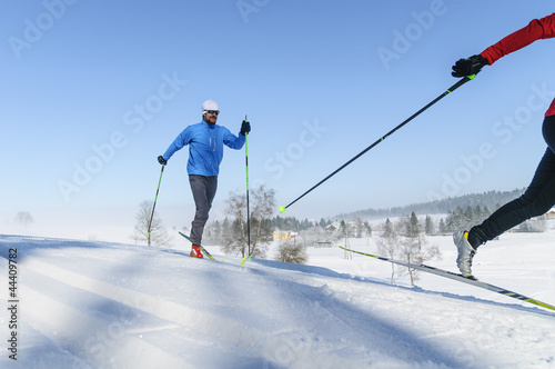 Naklejka śnieg sportowy mężczyzna ruch