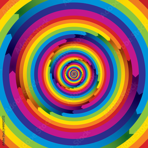 Obraz na płótnie fala spirala tęcza sztuka