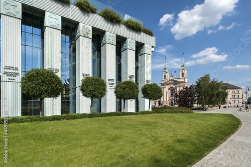 Plakat kościół narodowy niebo architektura